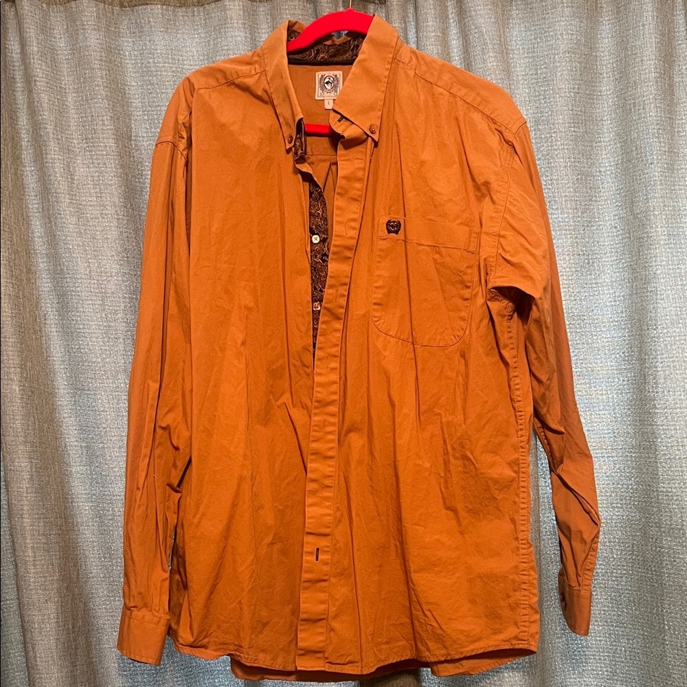 Mens Rust colored Cinch Long Sleeve shirt
